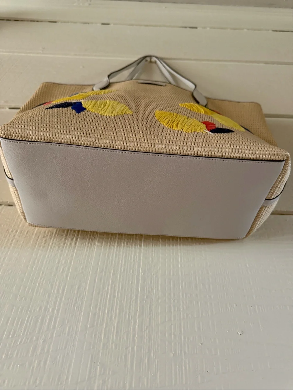 Kate Spade New York Ash Straw Lemon Zest Large Tote
